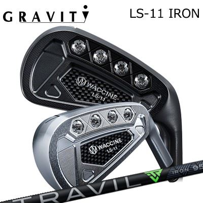 カスタムクラブ ワクチンコンポ LS-11 アイアン クロムメッキ/ブラックIPフジクラ トラヴィル アイアンWACCINE COMPO LS-11 IRON CHROME/BLACK IP FUJIKURA TRAVIL IRON5本セット