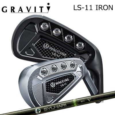 カスタムクラブ ワクチンコンポ LS-11 アイアン クロムメッキ/ブラックIPスリリング シュハリ アイアンWACCINE COMPO LS-11 IRON CHROME/BLACK IP Treering SYUHARI IRON5本セット