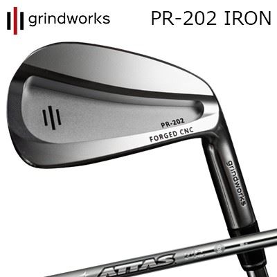 カスタムクラブ グラインドワークス PR-202 鍛造CNCアイアン USTマミヤ アッタス アイアン 10GRINDWORKS PR-202 Forged CNC IRON UST Mamiya ATTAS IRON 10/6本セット(#5～PW)｜オーエスゴルフ