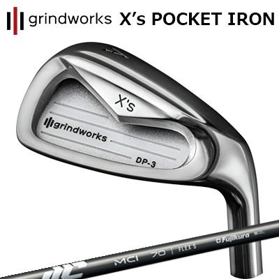 カスタムクラブ グラインドワークス X's ポケット アイアン フジクラ ニュー MCIGRINDWORKS X's POCKET IRON FUJIKURA New MCI6本セット(#6～AW)、7本セット(#5～AW)｜オーエスゴルフ