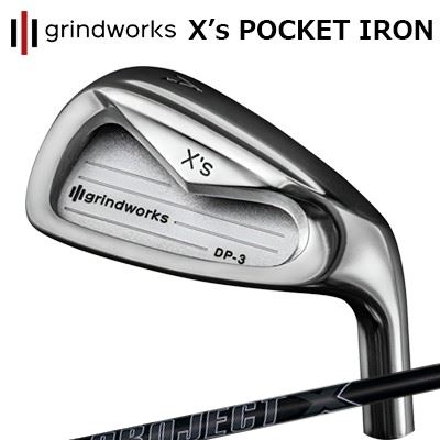 カスタムクラブ グラインドワークス X's ポケット アイアン プロジェクトX オールブラックGRINDWORKS X's POCKET IRON PROJECT X ALL BLACK6本セット(#6～AW)、7本セット(#5～AW)｜オーエスゴルフ