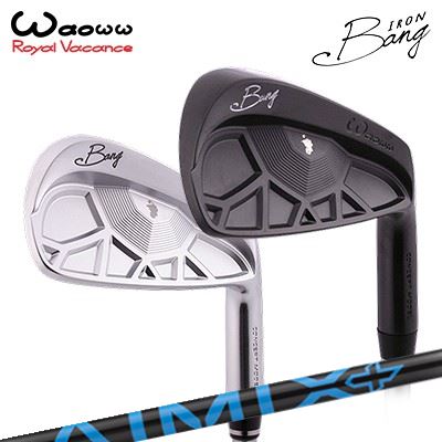 ワオ カスタム特注クラブ バン アイアン デザインチューニング アイミックス プラスWAOWW Bang IRON Design Tuning AIMIX PLUSサテン/ブラックサテン5本セット(#6～PW)｜オーエスゴルフ 31,460円
