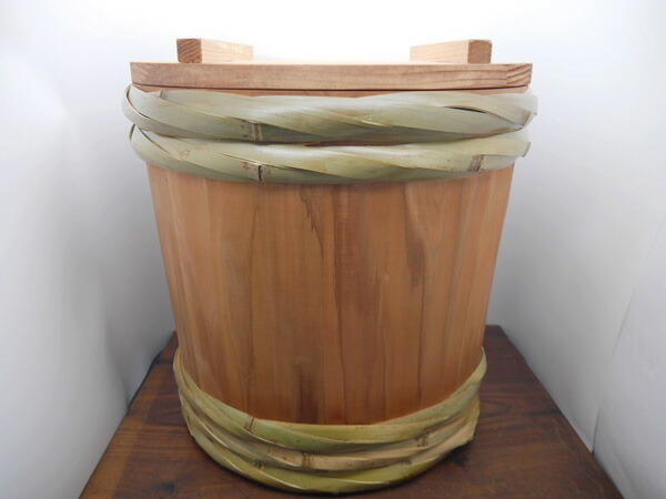 楽天市場】手前味噌 秋田杉 昭和本樽 板目桶 4kg No.7 : おたま