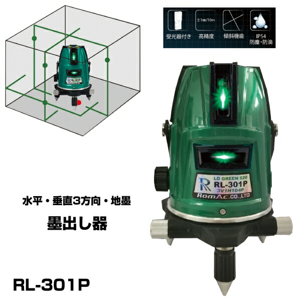 【逃げ口品】 ROMAC ロマック 墨出器 緑であることレーザ 4伝達ルート RL-301P sp-036-02