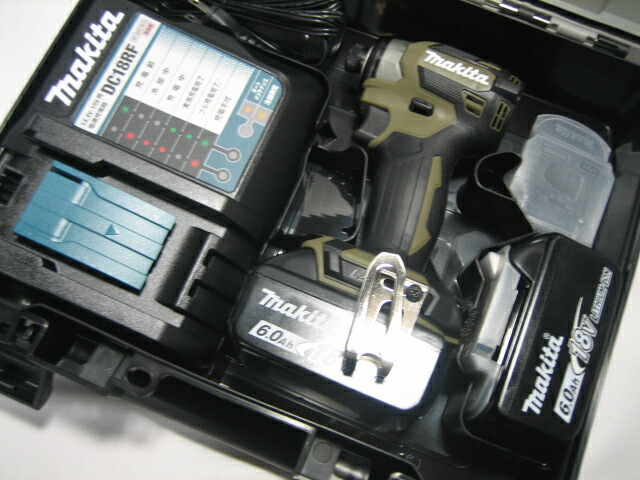 マキタ 充電式インパクトドライバ TD173DRGXO (オリーブ) 18V バッテリ(6.0Ah)2個・充電器(DC18RF)セット