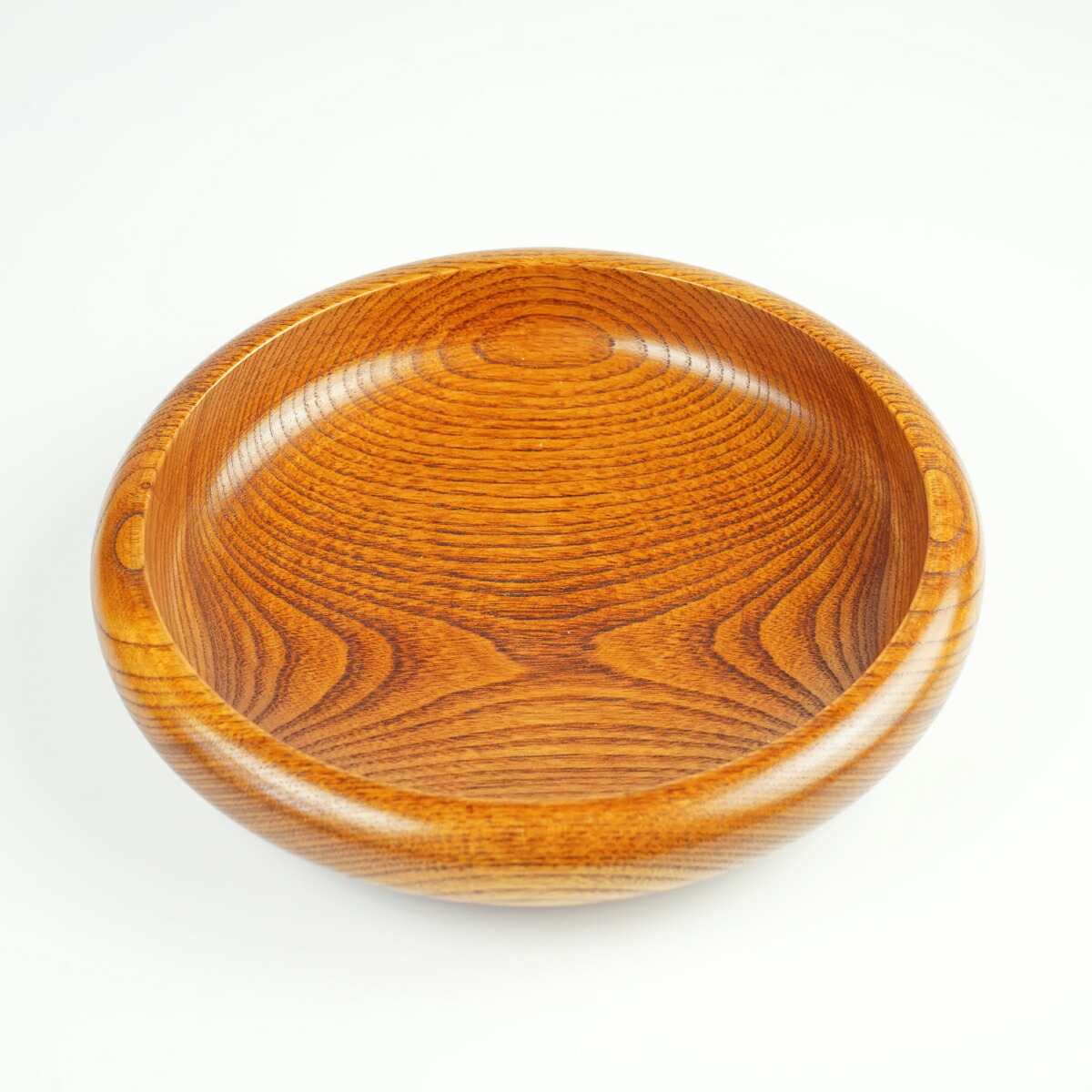 ケヤキ玉杢　梅鉢形 刳り物　菓子器 直径約20cm 菓子鉢 菓子器 6.5寸 20cm 紀州塗り 木目 円形 おしゃれ 和菓子