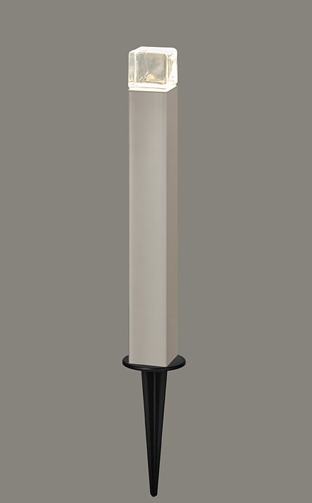 ★LIXIL 美彩 ローポールライト 角形 透過型 Ｈ400 スパイクタイプ 12V シャイングレー/シャイングレー LED エクステリア照明★【送料無料】｜建材アウトレットRico