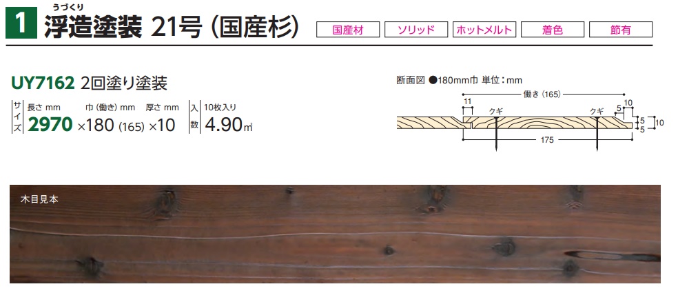 残りわずか 中本造林焼杉 Uy7162 浮造塗装21号2970 180 働き165 10mm 10枚入 4 9m2 2回塗り塗装国産杉外装用 軒下天井用外壁リフォームdiy 送料無料 人気急上昇