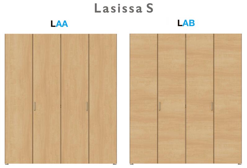 ★リクシル クローゼットドア 折れ戸 アウトセット ラシッサS LAA LAB【ASCO-○○-○-○-○】高さ2077mm 把手付 2スパン 扉4枚  建具 リフォーム LIXIL★【送料無料】