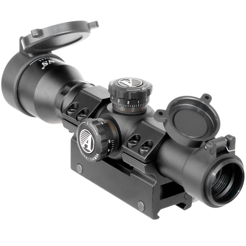 ANS Optical 2.5倍固定 2.5x20  ショートスコープ アイリリーフが長くて見やすい! 1インチ 20mmレール 20mmレイル ワンピースマウント付き ライフルスコープ ドットサイト 電動ガン エアガン サバゲー サバイバルゲーム 装備