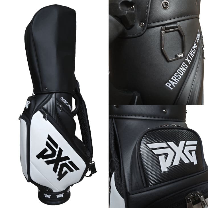 PXG 2020 TOUR 口枠6分割 BAG ブラックホワイト カートキャディバッグ