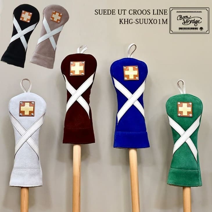 【入荷しました】木の庄帆布 KinoshoTRANSIT KHG-SUUX01M スウェード ユーティリティ クロスライン ヘッドカバー SUEDE UT CROOS LINE 2025年モデル 6,404円