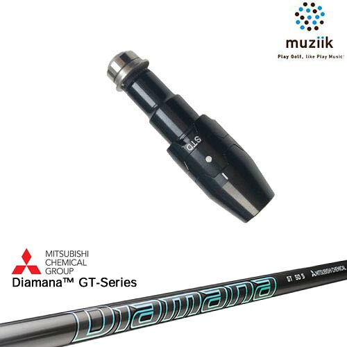 muziik ムジーク スリーブ付きシャフト ブラックエクスパイヤー用 スリーブ(通常タイプドロー設定) Diamana GT-Series 40 50 60 70 80 三菱ケミカル｜カスタムクラブ工房 OVDGOLF