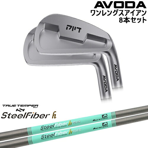 【OVDカスタム】AVODA ワンレングスアイアン アイアン8本set(5I-SW)[5S]アボダAVODA スチールファイバーh(パラレル) SteelFiberTRUE TEMPER