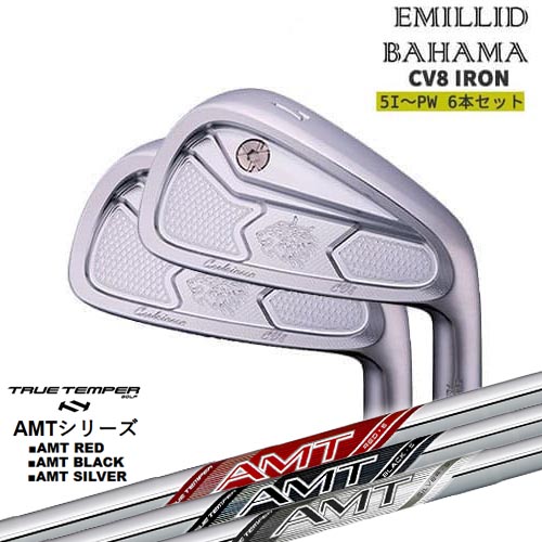エミリッドバハマ/Carlvinson CV8 IRON/#5～PW(6本セット)/EMILLID BAHAMA/アイアン/AMT RED/BLACK/SILVER レッド/ブラック/シルバー TRUE TEMPERトゥルーテンパー/カスタムクラブ/代引NG 108,900円