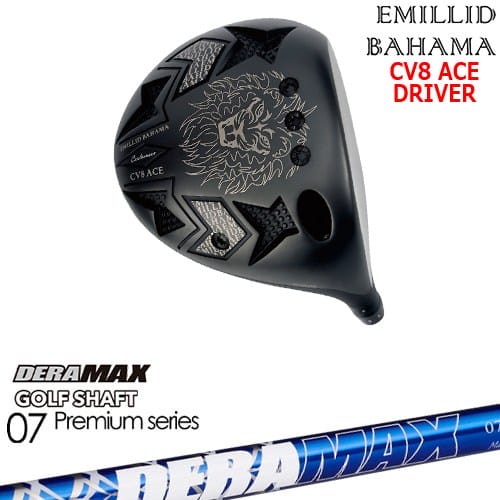 【OVDカスタム】カールヴィンソン CV8 ACE ドライバー[DW]エミリッドバハマEMILLID_BAHAMA DERA MAX GOLF SHAFT 青デラ 07D デラマックス
