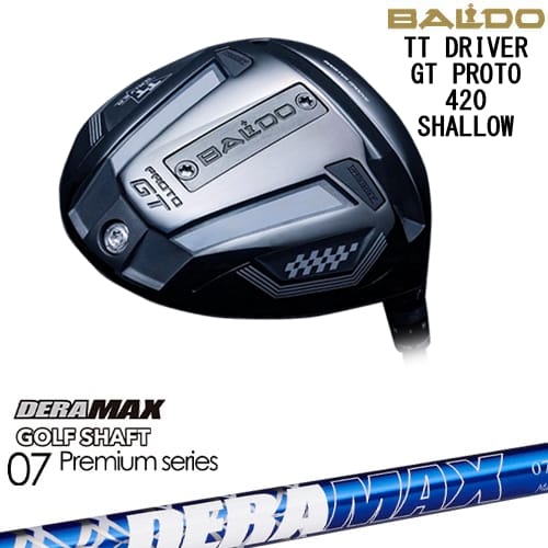 【OVDカスタム】BALDO TT DRIVER GT PROTO 420 SHALLOW ドライバー[DW]バルドBALDO DERA MAX GOLF SHAFT 青デラ 07D デラマックス