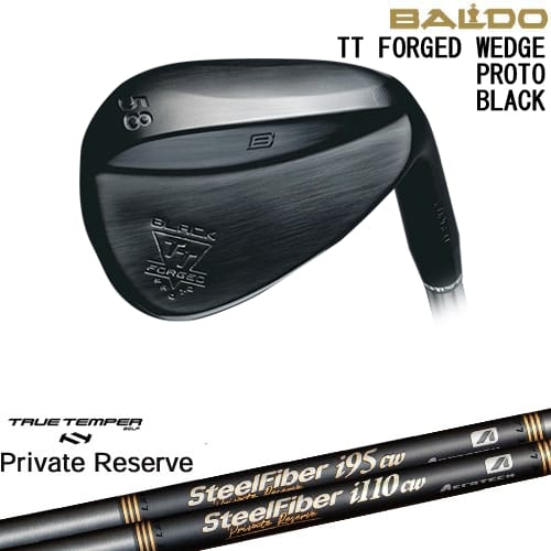 【OVDカスタム】BALDO TT FORGED WEDGE PROTO BLACK ウェッジ[WD]バルドBALDO SteelFiberｉシリーズ SteelFiber Private Reserve トゥルーテンパー｜カスタムクラブ工房 OVDGOLF