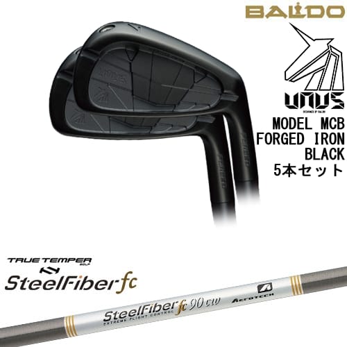 BALDO UNUS MODEL MCB フォージドアイアン5本set(6I-PW) ウヌス ブラック[6P]バルドBALDO スチールファイバーfc(パラレル) SteelFiberTRUE TEMPER【左(レフティ)は3月末発売予定】