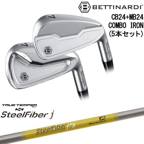 【OVDカスタム】CB24 MB24 COMBO IRON コンボアイアン5本set(CB6I-7I/MB8I-PW)[6P]ベティナルディBETTINARDI スチールファイバーj(パラレル) SteelFiberTRUE TEMPER｜カスタムクラブ工房 OVDGOLF 143,000円