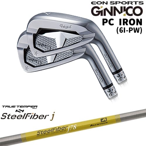 【OVDカスタム】GINNICO ジニコ PC IRON アイアン5本set(6I-PW)[6P]イオンスポーツEON_SPORTS スチールファイバーj(パラレル) SteelFiberTRUE TEMPER