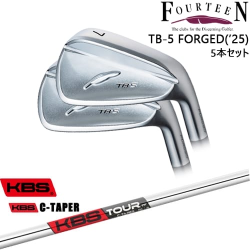 【OVDカスタム】TB-5 FORGED 2025年モデル アイアン5本set(6I-PW)[6P]フォーティーンFOURTEEN KBS C-TAPER