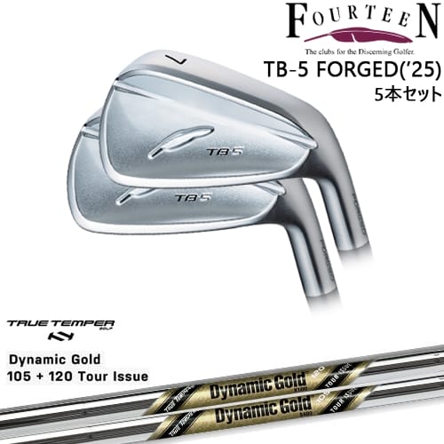【OVDカスタム】TB-5 FORGED 2025年モデル アイアン5本set(6I-PW)[6P]フォーティーンFOURTEEN DynamicGold105 120 TOUR ISSUE(US)TRUE TEMPER