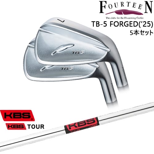 【OVDカスタム】TB-5 FORGED 2025年モデル アイアン5本set(6I-PW)[6P]フォーティーンFOURTEEN KBS TOUR