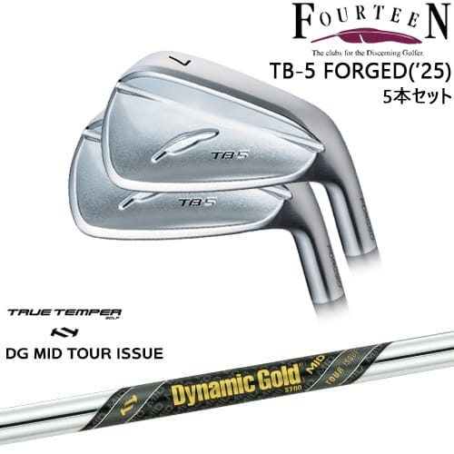 【OVDカスタム】TB-5 FORGED 2025年モデル アイアン5本set(6I-PW)[6P]フォーティーンFOURTEEN Dynamic Gold MID TOUR ISSUE ツアーイシュー TRUE TEMPERトゥルーテンパー