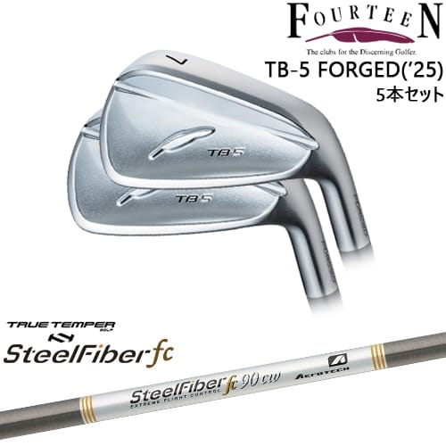 【OVDカスタム】TB-5 FORGED 2025年モデル アイアン5本set(6I-PW)[6P]フォーティーンFOURTEEN スチールファイバーfc(テーパー) SteelFiberTRUE TEMPER