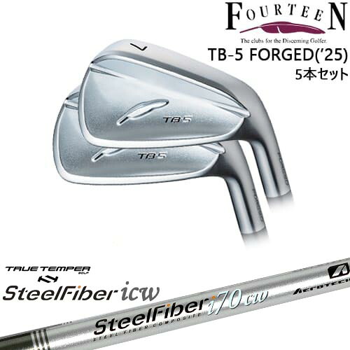 【OVDカスタム】TB-5 FORGED 2025年モデル アイアン5本set(6I-PW)[6P]フォーティーンFOURTEEN スチールファイバーi(テーパー) SteelFiberTRUE TEMPER