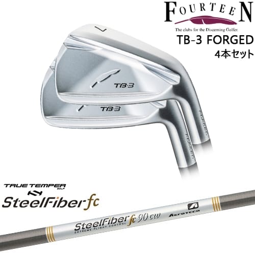 TB-3 FORGED IRON アイアン4本set(7I-PW)[7P]フォーティーンFOURTEEN スチールファイバーfc(テーパー) SteelFiberTRUE TEMPER