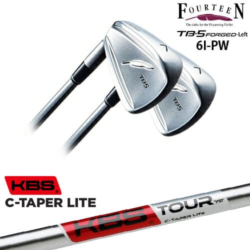 【工房カスタム】 TB-5 FORGED LEFT（左用）アイアン5本set[6P]フォーティーンFOURTEEN KBS C-TAPER LITE シーテーパー ライト