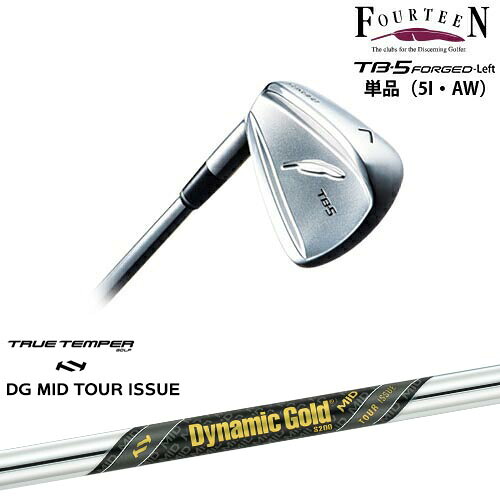 TB-5 FORGED LEFT（左用）アイアン単品（5I・P/AW）[IR]フォーティーンFOURTEEN Dynamic Gold MID TOUR ISSUE ツアーイシュー TRUE TEMPERトゥルーテンパー