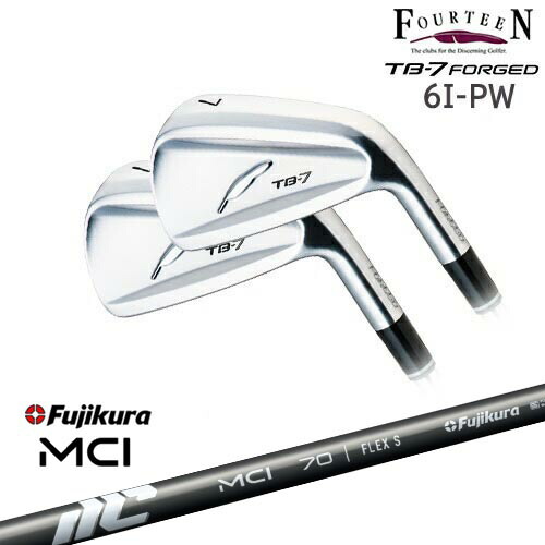【工房カスタム】TB-7 FORGED アイアン 5本set(6I-PW)[6P]フォーティーンFOURTEEN New MCI Fujikura フジクラ