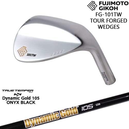 【OVDカスタム】藤本技工 FG-101TW TOUR FOGED WEDGE ウェッジ[WD]藤本技工FUJIMOTO DynamicGold105 ONYX BLACK オニキスTRUE TEMPER｜カスタムクラブ工房 OVDGOLF