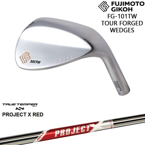 【OVDカスタム】藤本技工 FG-101TW TOUR FOGED WEDGE ウェッジ[WD]藤本技工FUJIMOTO PROJECT X RED プロジェクトエックスレッド TRUE TEMPER｜カスタムクラブ工房 OVDGOLF