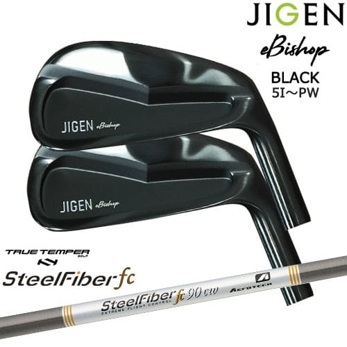 【在庫品即納】JIGEN/eBishop/イービショップ/限定ブラック/ジゲン/アイアン6本セット(5I~PW)/スチールファイバー fc シリーズ(テーパー)/SteelFiber/TRUE TENPER/トゥルーテンパー/カスタムクラブ|カスタムクラブ工房 OVDGOLF