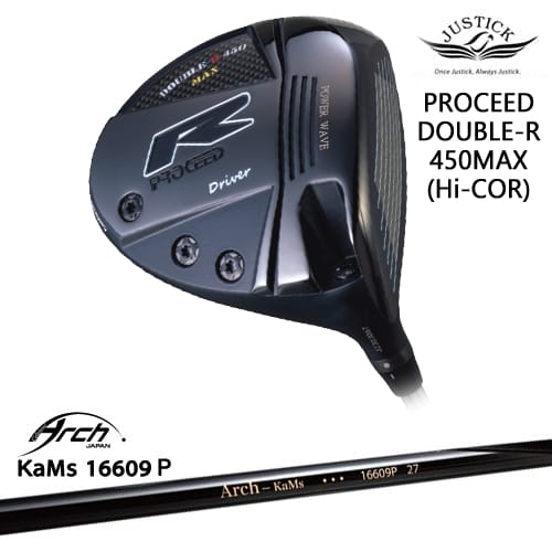 【OVDカスタム】PROCEED DOUBLE-R 450MAX ドライバー Hi-CORモデル[DW]ジャスティックJUSTICK 16609P ARCH GOLF アーチゴルフジャパン｜カスタムクラブ工房 OVDGOLF