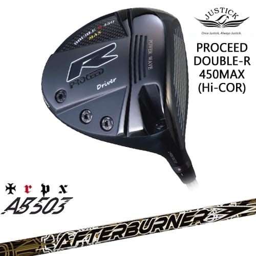 【OVDカスタム】PROCEED DOUBLE-R 450MAX ドライバー Hi-CORモデル[DW]ジャスティックJUSTICK AFTERBURNER AB503 TRPX