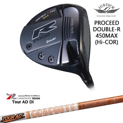 【OVDカスタム】PROCEED DOUBLE-R 450MAX ドライバー Hi-CORモデル[DW]ジャスティックJUSTICK Tour AD DI ツアーAD DI グラファイトデザイン