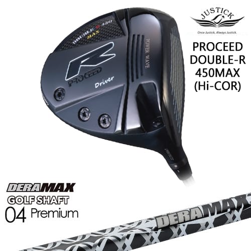 【OVDカスタム】PROCEED DOUBLE-R 450MAX ドライバー Hi-CORモデル[DW]ジャスティックJUSTICK DERA MAX GOLF SHAFT 04 Premium デラマックス