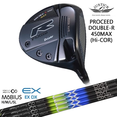 【OVDカスタム】PROCEED DOUBLE-R 450MAX ドライバー Hi-CORモデル[DW]ジャスティックJUSTICK オンライン販売専用 MoBIUS EX メビウス デザインチューニング