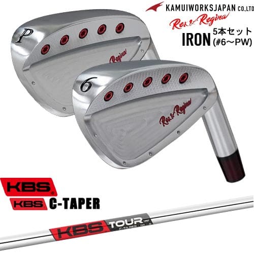 KAMUIWORKS カムイワークス Rex＆Regina レックスアンドレジーナアイアン 6I～PW(5本セット)(ノーマル仕様)[6P]カムイワークスKAMUIWORKS KBS C-TAPER