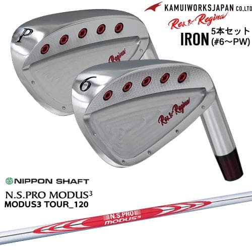 KAMUIWORKS カムイワークス Rex＆Regina レックスアンドレジーナアイアン 6I～PW(5本セット)(ノーマル仕様)[6P]カムイワークスKAMUIWORKS N.S.PRO MODUS3 日本シャフト