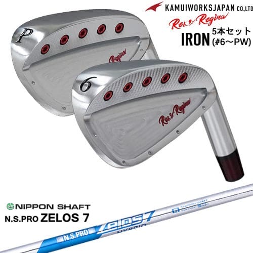 KAMUIWORKS カムイワークス Rex＆Regina レックスアンドレジーナアイアン 6I～PW(5本セット)(ノーマル仕様)[6P]カムイワークスKAMUIWORKS N.S.PRO ZELOS 7 日本シャフト
