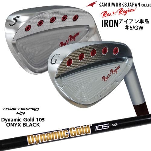 KAMUIWORKS カムイワークス Rex＆Regina レックスアンドレジーナアイアン単品(5I/GW)(ノーマル仕様)[IR] DynamicGold105 ONYX BLACK オニキスTRUE TEMPER