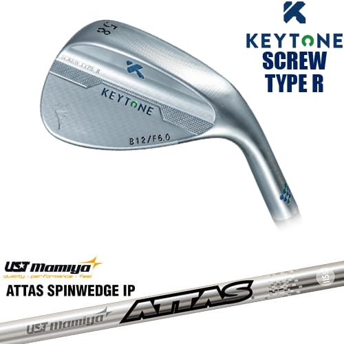【OVDカスタム】KEYTONE WEDGE SCREW TYPE R ウェッジ ストレートホーゼル[WD]キートンKYETONE ATTAS SPINWEDGE IP アッタススピンウェッジUSTmamiya｜カスタムクラブ工房 OVDGOLF