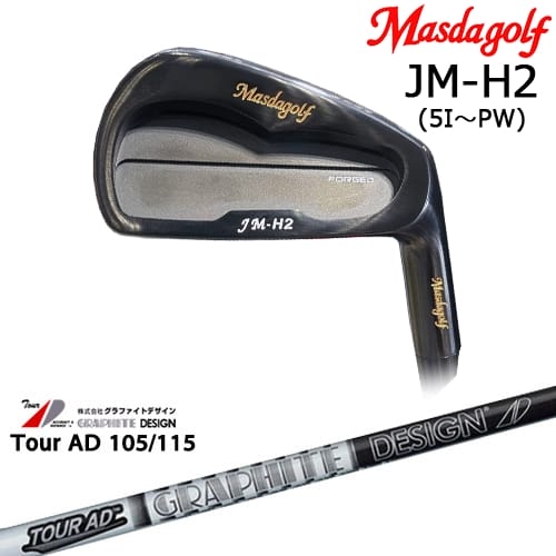 JM-H2 アイアン 6本set(5I-PW) ブラック[5P] マスダゴルフ MASDAGOLF TourAD 105 115 ツアーAD 105 115グラファイトデザイン