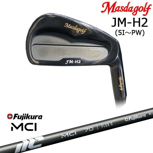 JM-H2 アイアン 6本set(5I-PW) ブラック[5P] マスダゴルフ MASDAGOLF New MCI Fujikura フジクラ